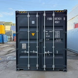 40 Fuß High Cube Lagercontainer mit Personentür One Way RAL 7016