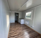 Bürocontainer. 6,00 x 2,40 m mit WC, Dusche und Küche