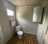 Bürocontainer. 6,00 x 2,40 m mit WC, Dusche und Küche