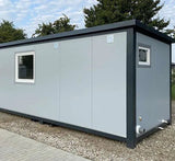 Bürocontainer. 6,00 x 2,40 m mit WC, Dusche und Küche